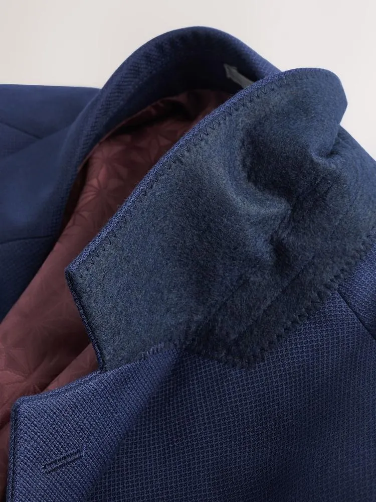 Jasně modrá - Klasicky padnoucí - Sako s texturovaným oblekem