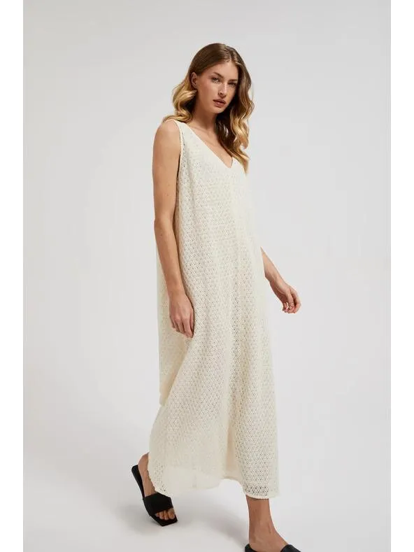 Krémové bavlněné šaty