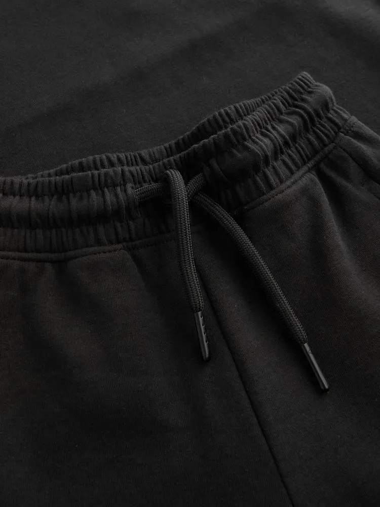 Černý - Sada silného trička a kraťasů volného střihu (3-16let)