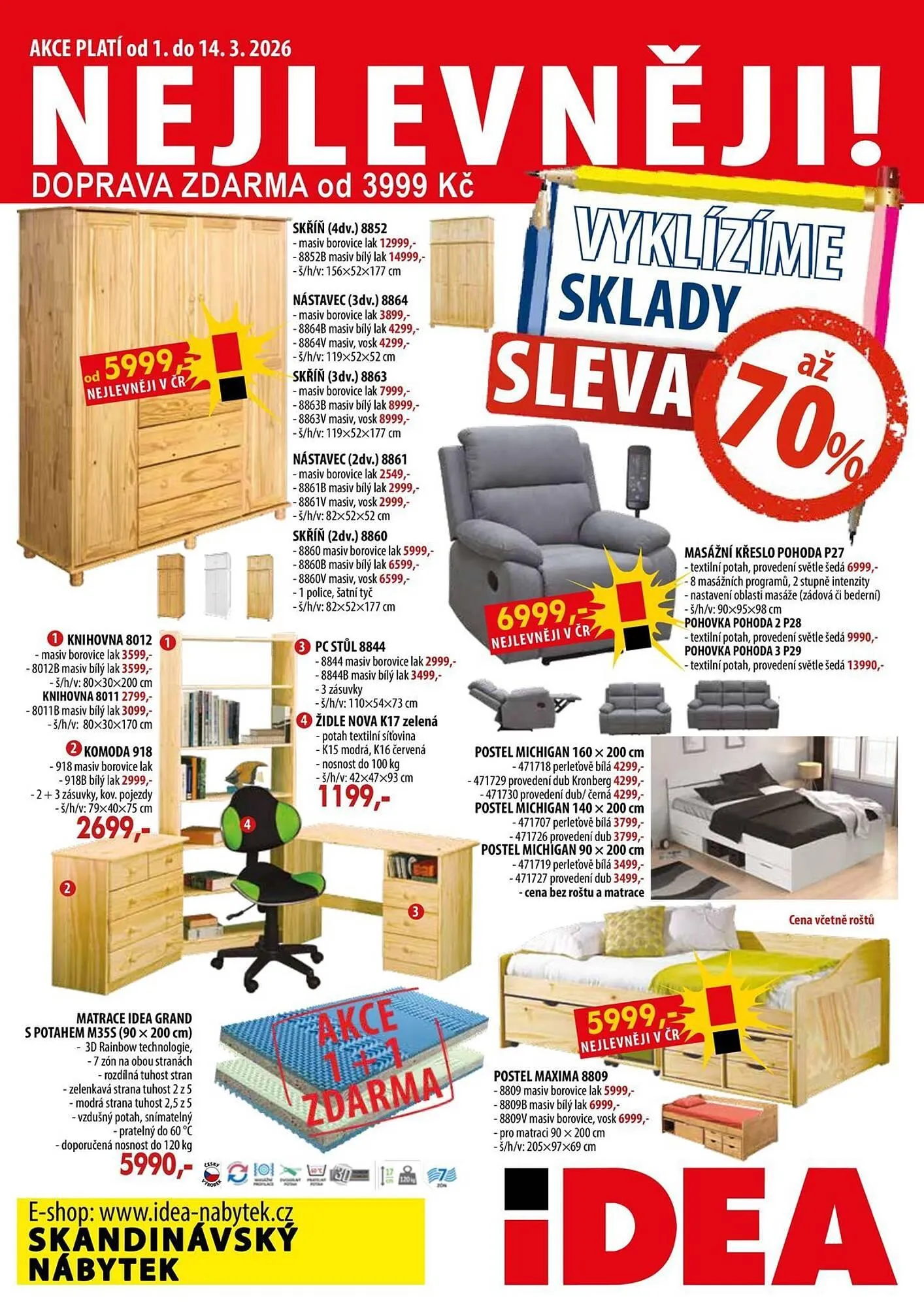 IDEA nábytek leták - 1. března 14. března 2026 - Page 1