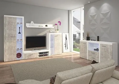 Obývací stěna ZUMBA s vitrínami