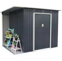 Plechový zahradní domek Rojaplast Chester A 247 x 117 cm šedý