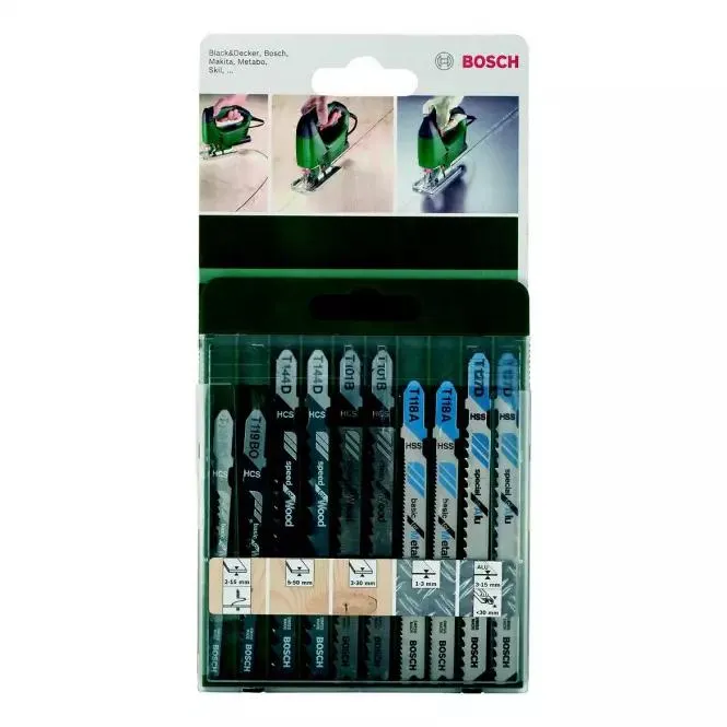 Sada pilových listů 10ks, dřevo a železo