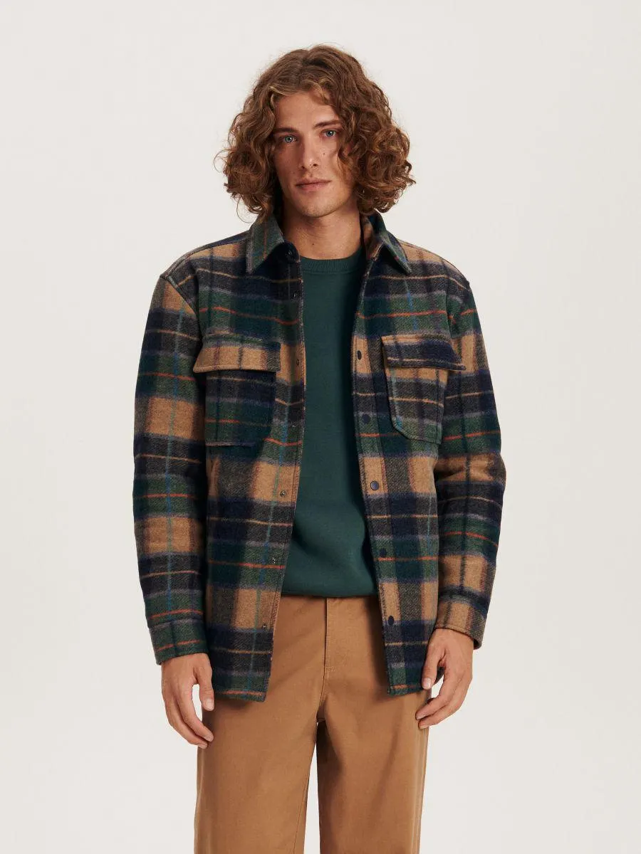 Jachetă shacket în carouri