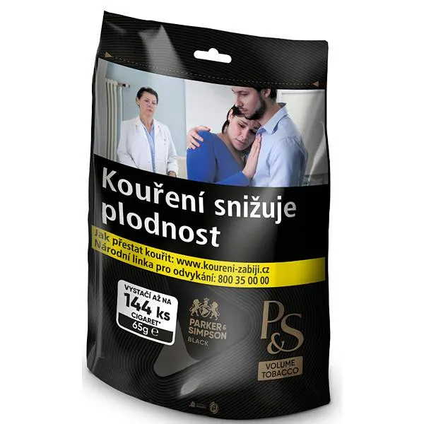 Tabák cigaretový P&S Black 65g