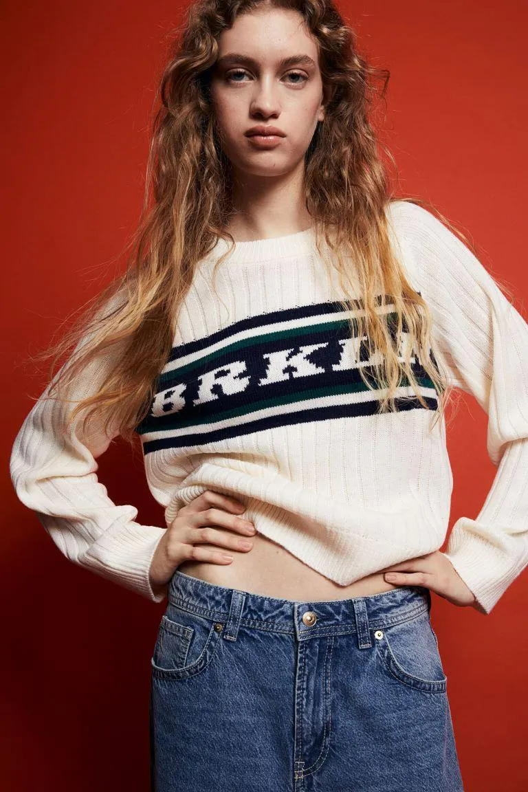 Svetr z žakárového úpletu