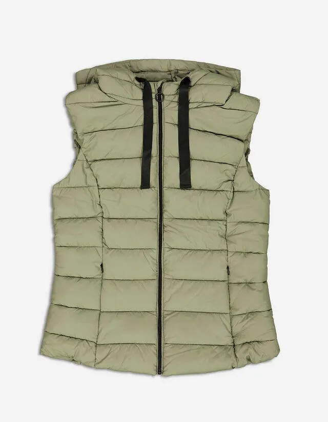 Gilet trapuntato - Cappuccio