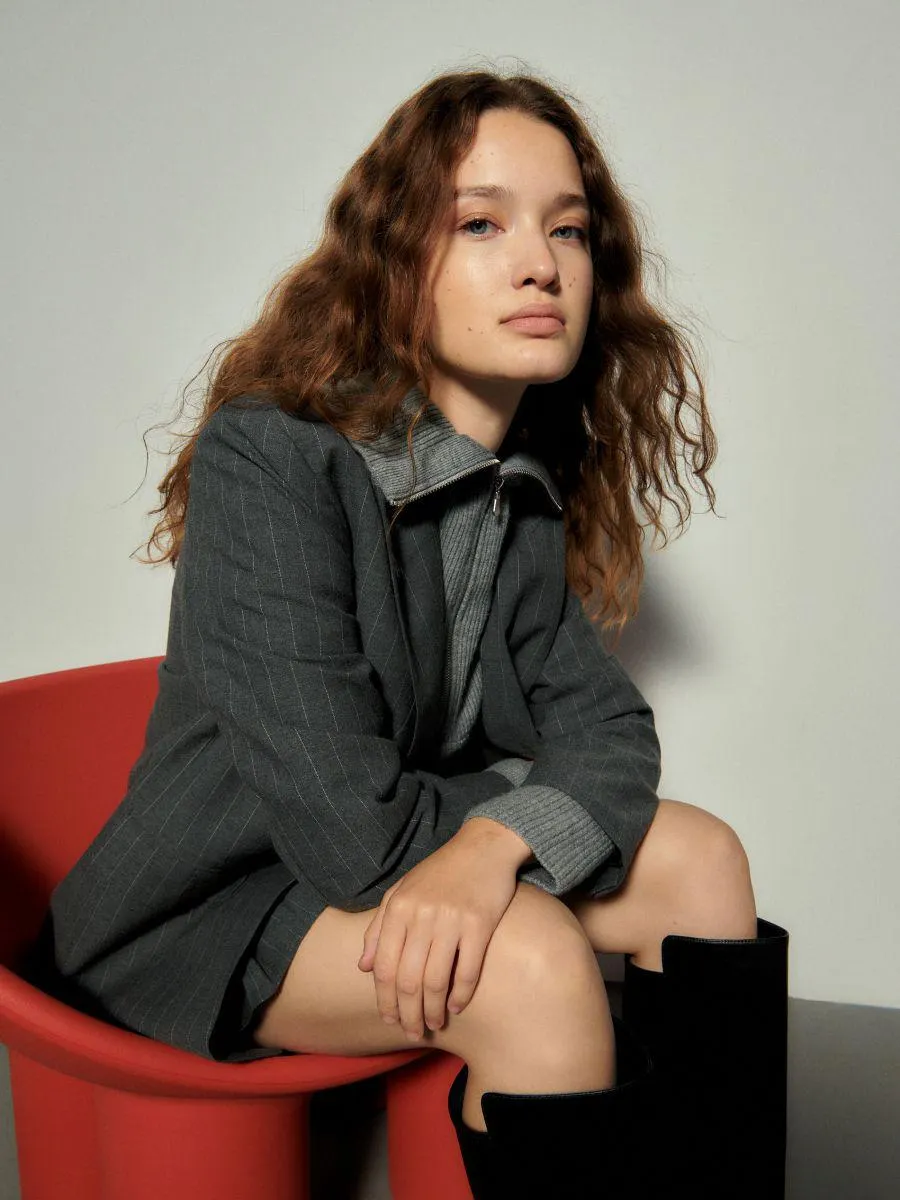 Svetr s rolákem na zip