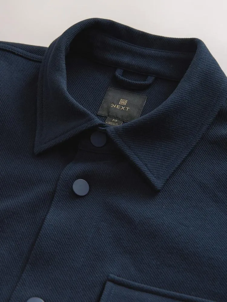 Tmavě modré - Žerzejová keprová Lehká bunda na patentky