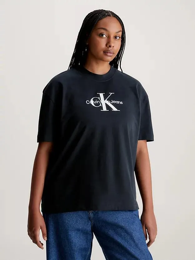 Monogram T-shirt van katoen