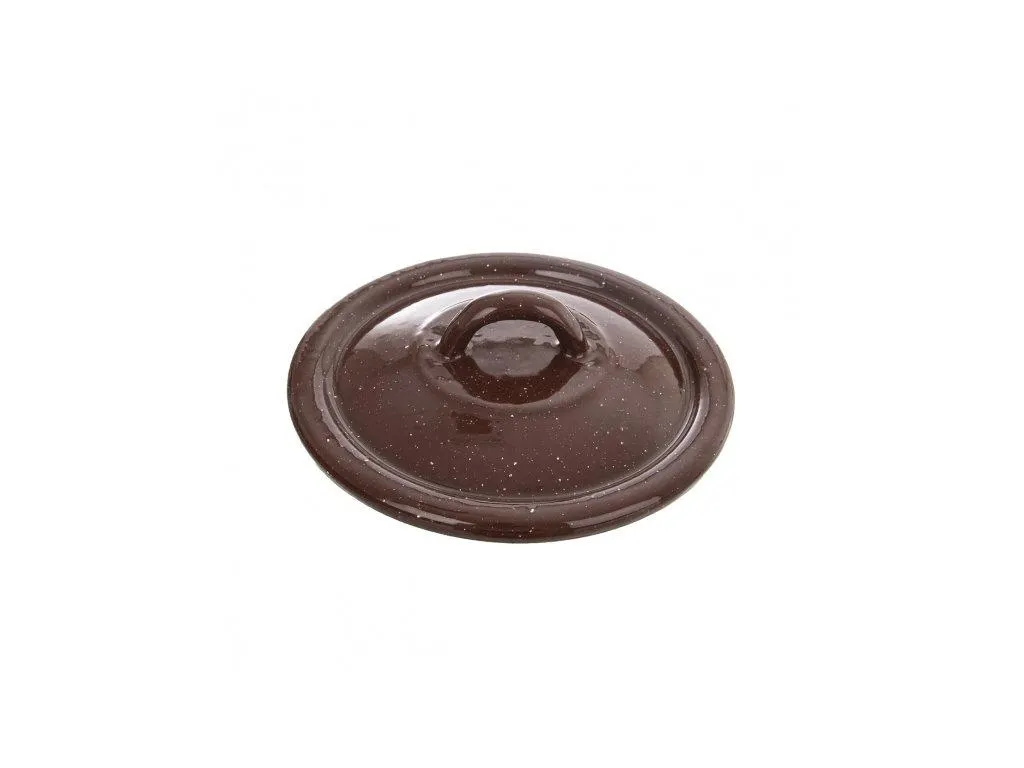 Smaltovaná poklice BROWN pr. 14 cm