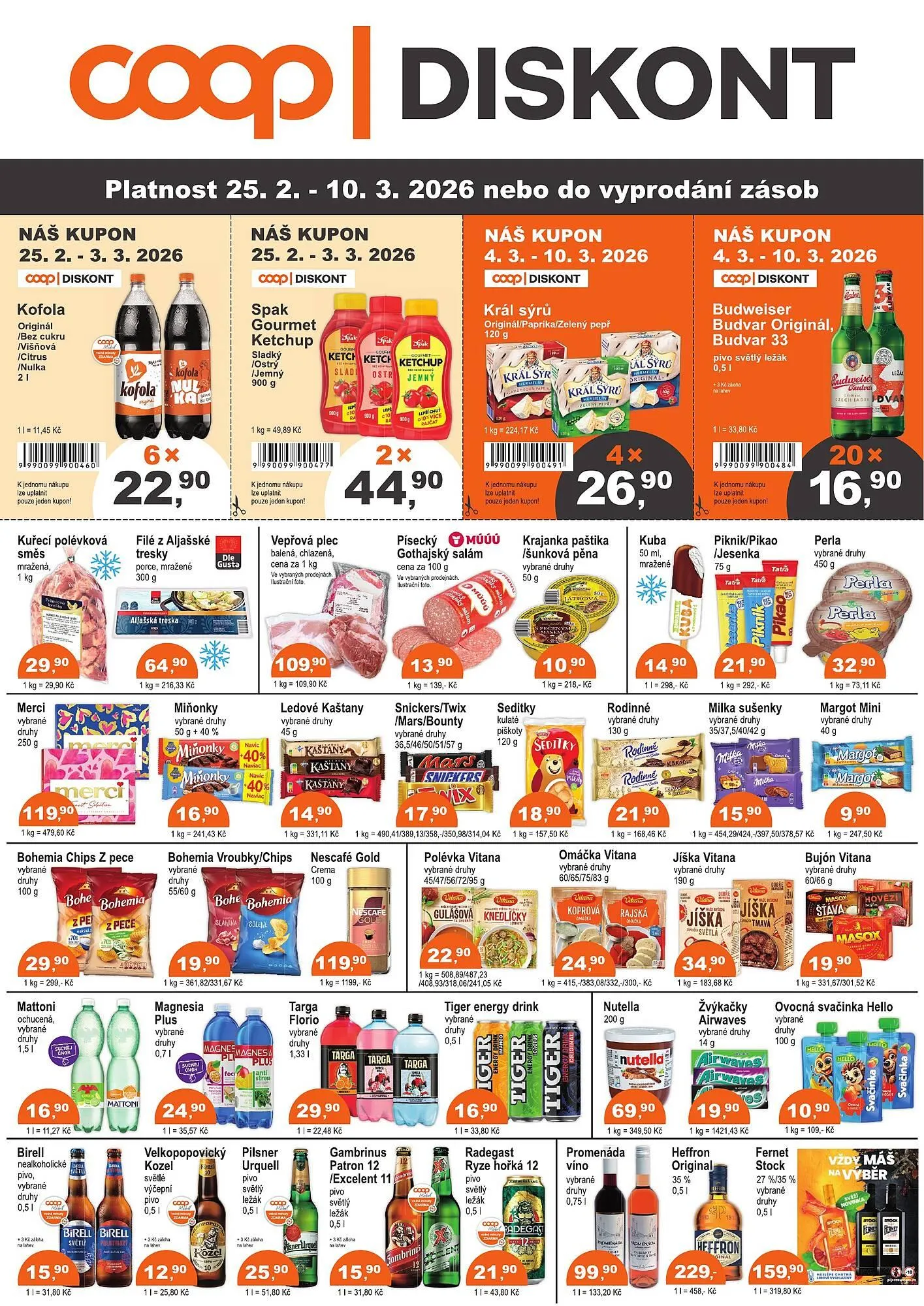 COOP DISKONT leták - 25. února 10. března 2026 - Page 1