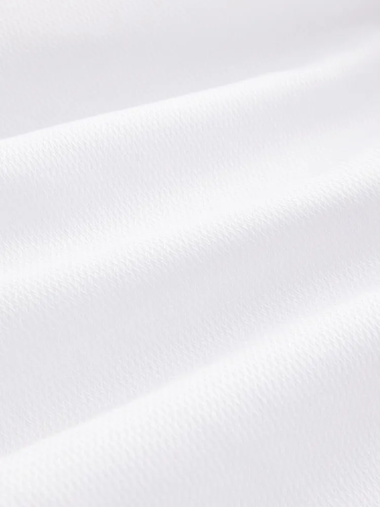 Bílá - Slim Fit - Elegantní texturovaná košile se snadnou péčí a jednoduchými manžetami