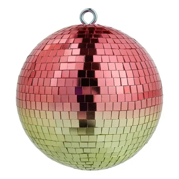 DISCO Koule 18 cm - růžová/zlatá