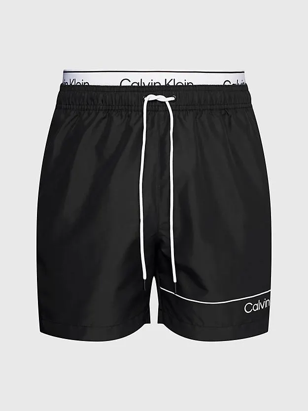 Double Waistband Swim Shorts