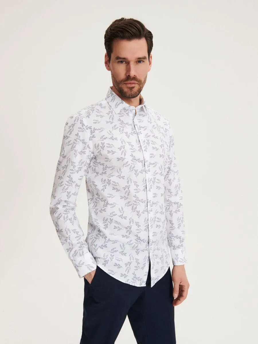 Košile slim fit s vysokým podílem bavlny