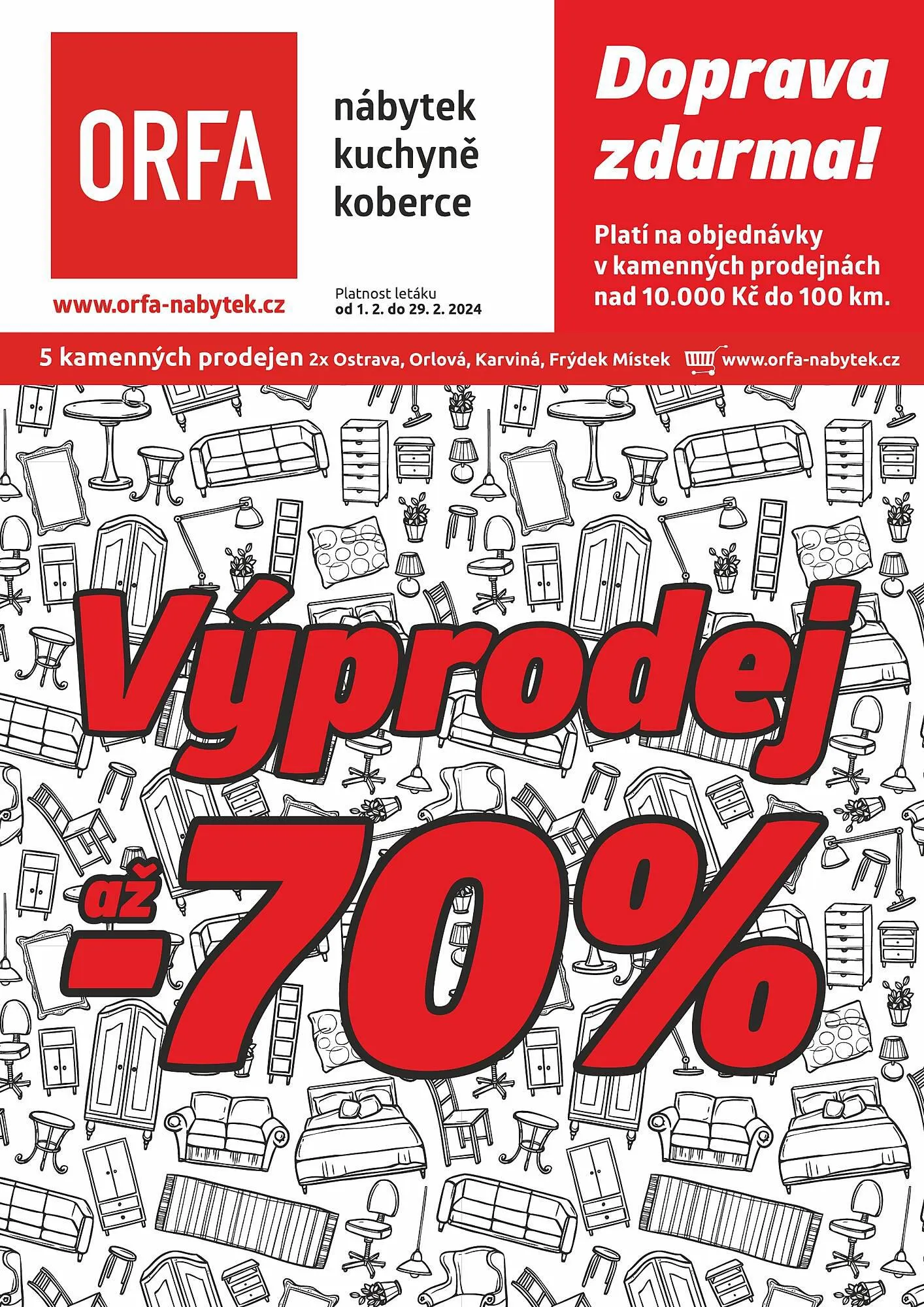 Orfa Nábytek leták - 1. února 29. února 2024