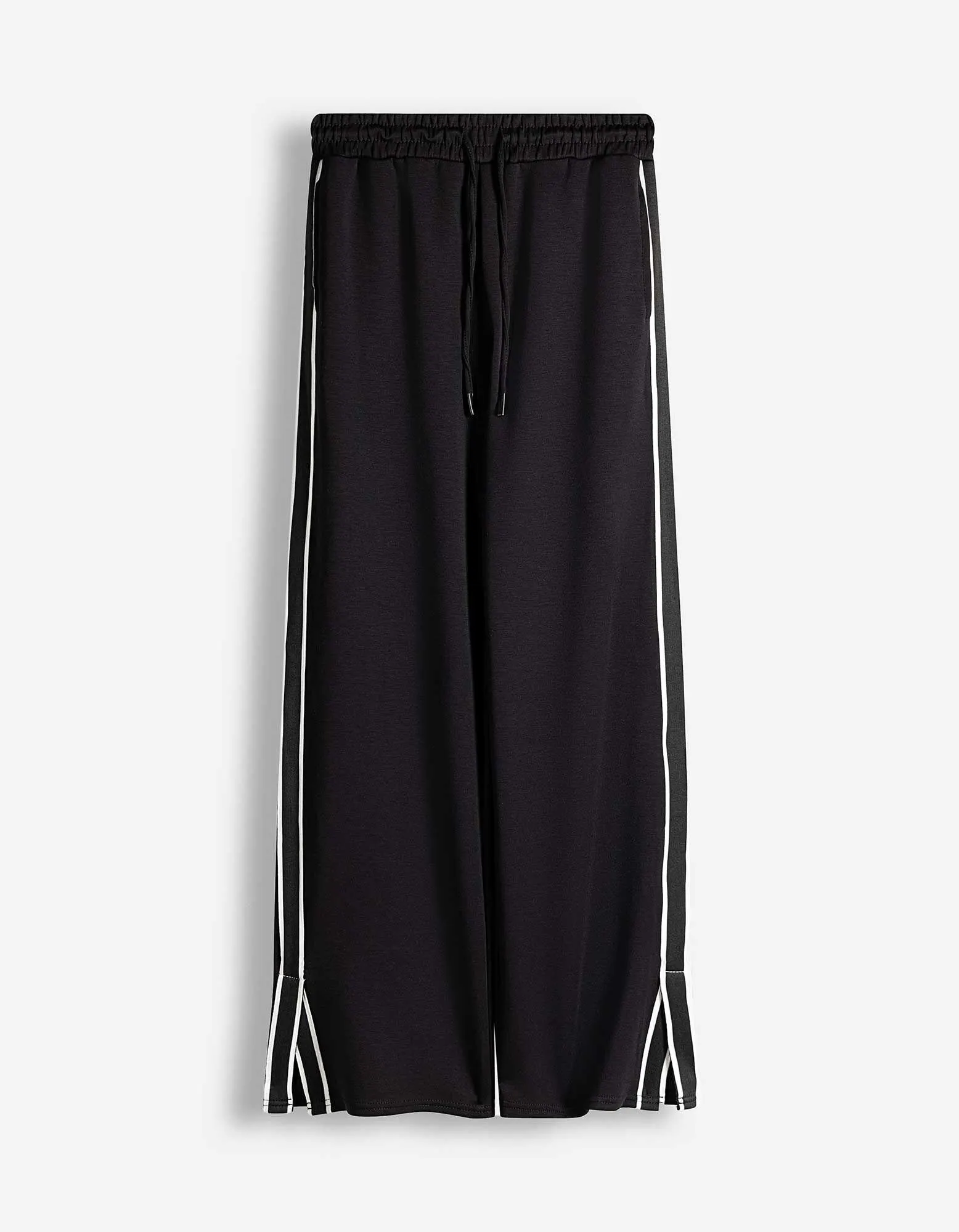 Kalhoty s širokými nohavicemi - Lampasy - cerná