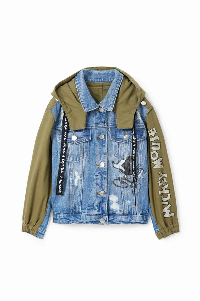 bunda Desigual Mickey verde militar