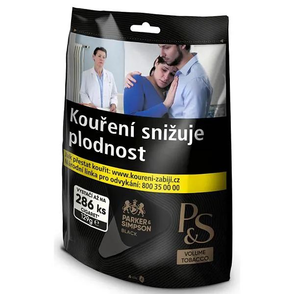Tabák cigaretový P&S Black 129g
