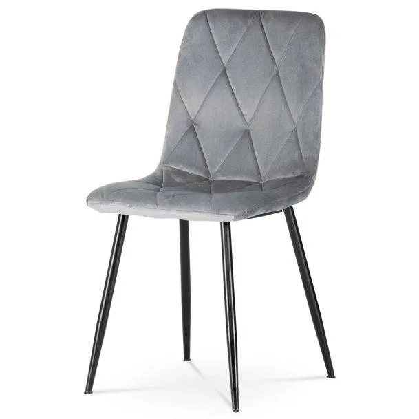 Židle jídelní polstrovaná lanýžová/černý mat DCH-415 GREY4