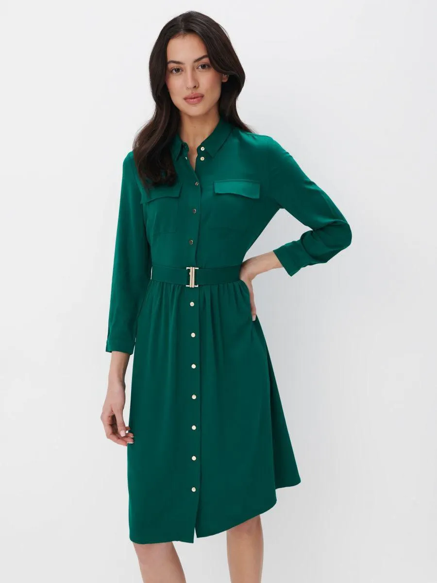 Košilové midi šaty