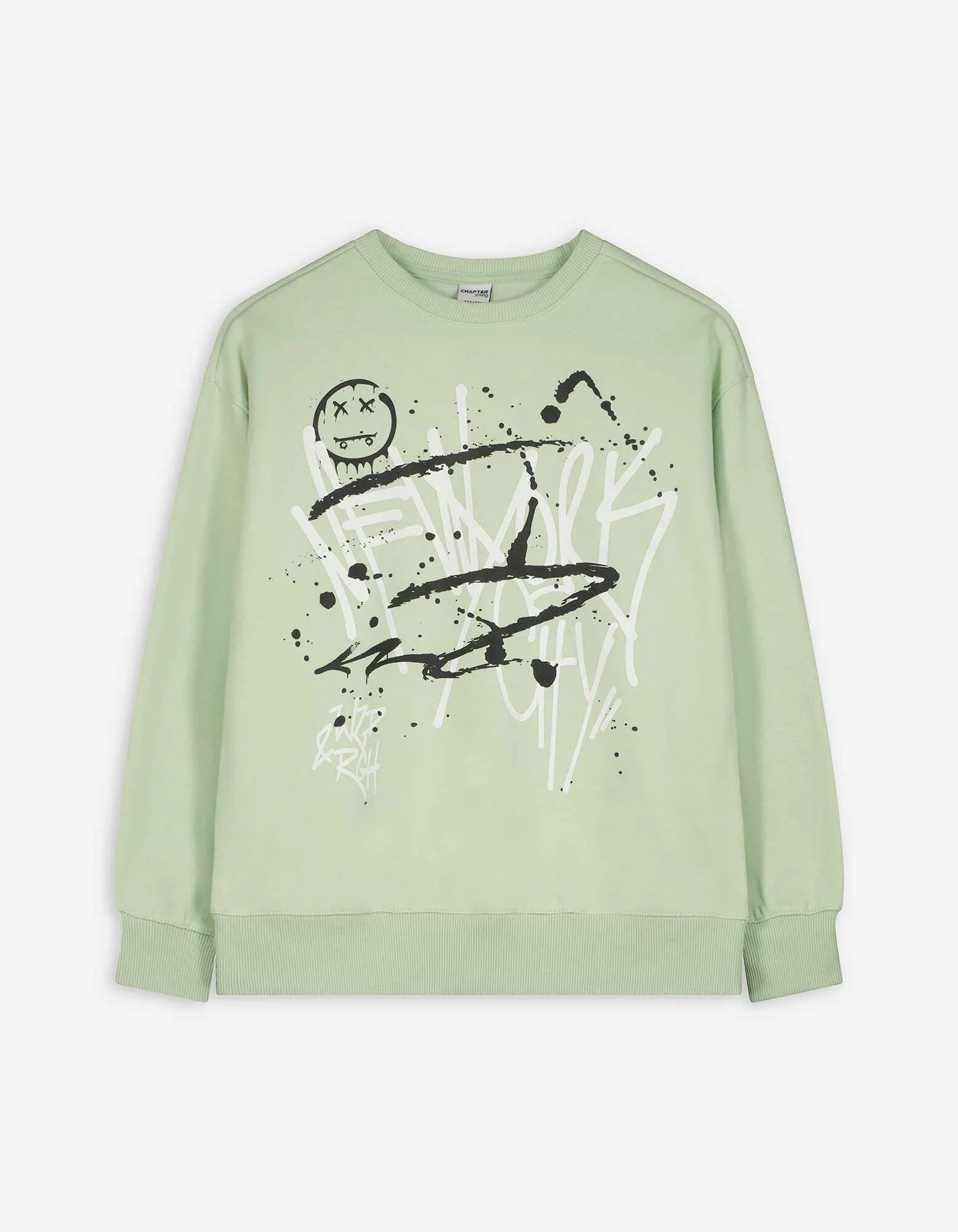 Mikina - Přední tisk - sv. zelena