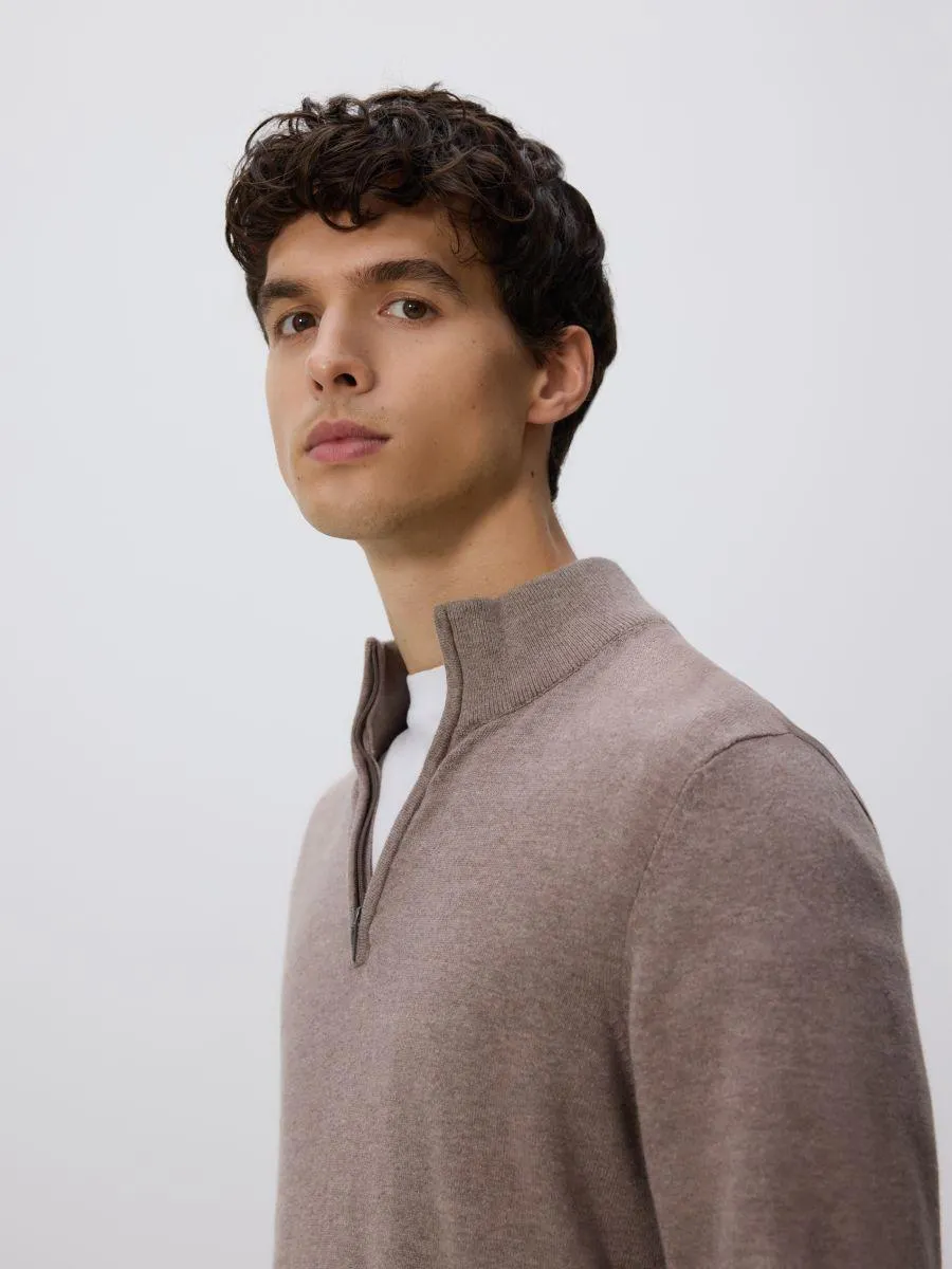 Svetr se stojáčkem na zip