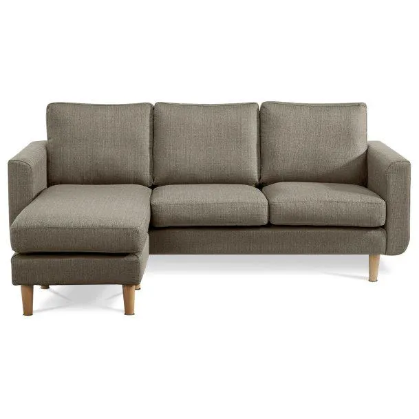 Trojmístná sedačka s mobilním taburetem krémová ASB-017 CRM