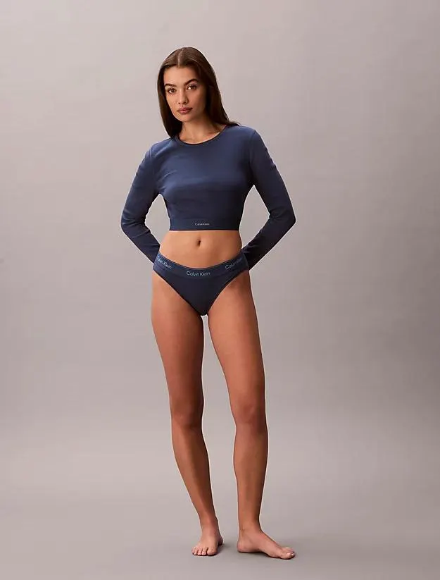 Cropped Lounge T-shirt - Cotton Stretch Rib