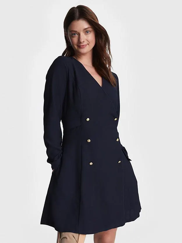 Adaptive Long Sleeve Wrap Dress