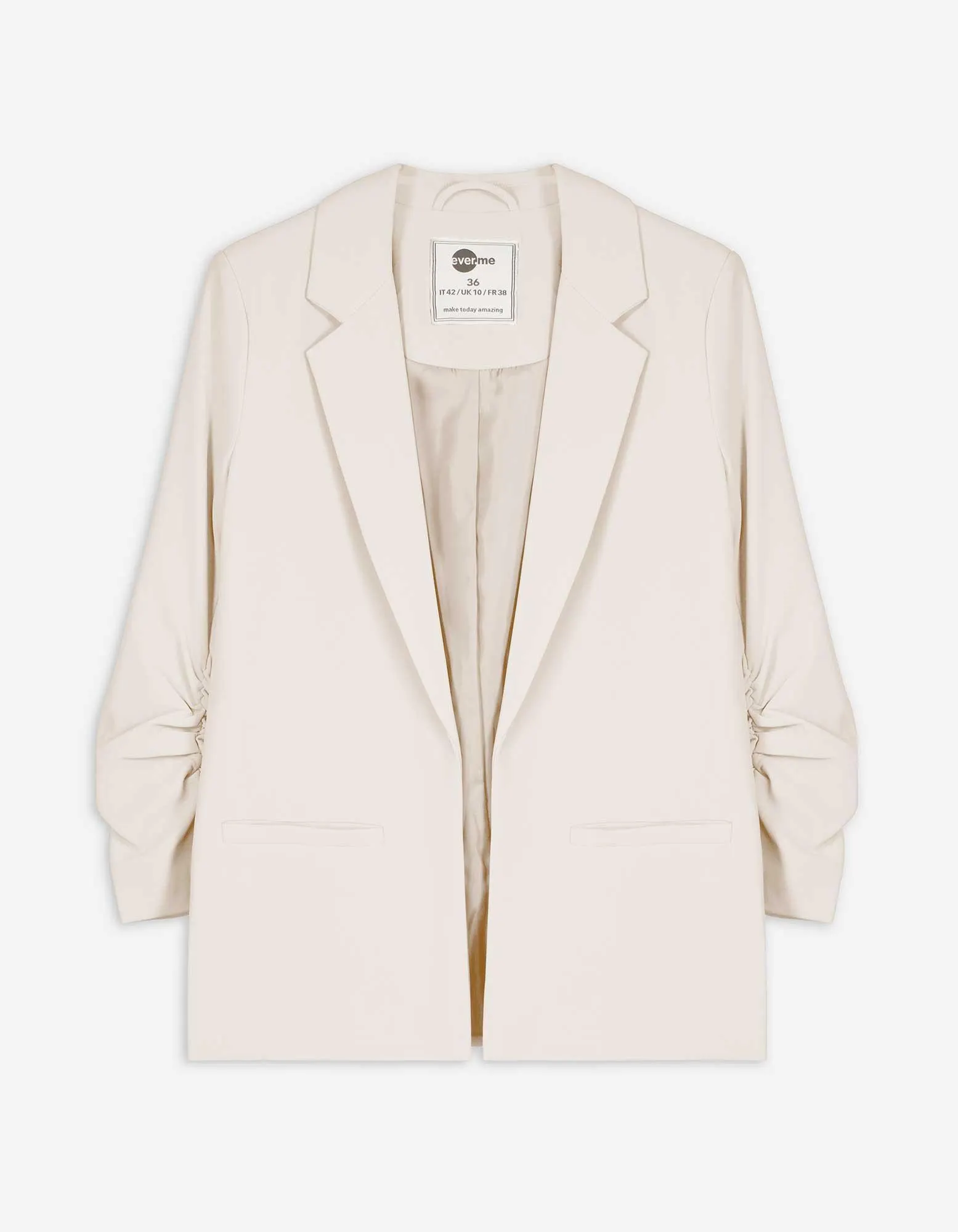 Blazer - 3/4-mouwen - beige