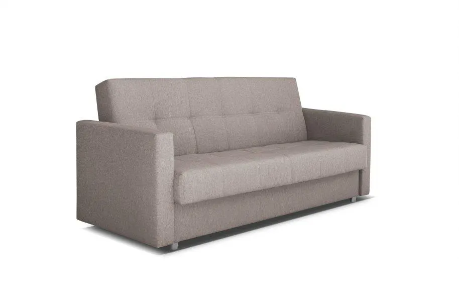 Pohovka rozkládací s úložným prostorem hnědá s boky GRANDE