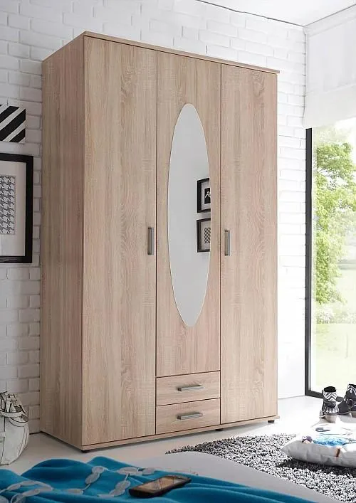 Skříň PAULÍNA 3D2Z šatní, 120cm