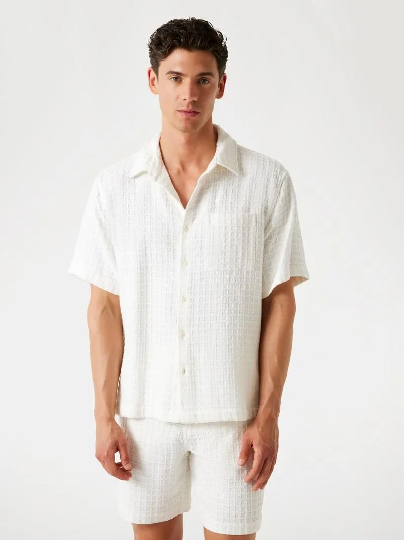 Camisa textura a cuadros