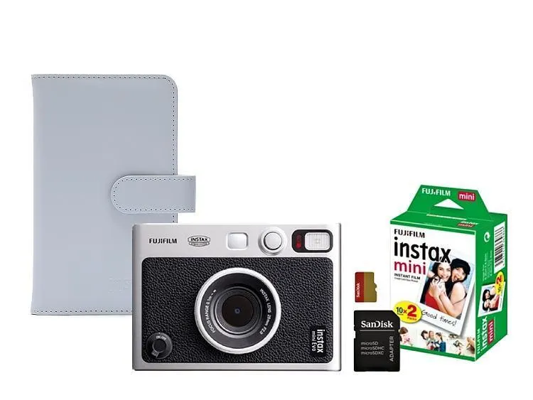 Fujifilm instax mini Evo™, černý + Colorfilm (20ks) + album + microSD