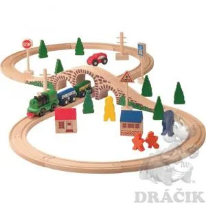 Dřevěná dráha s vláčkem