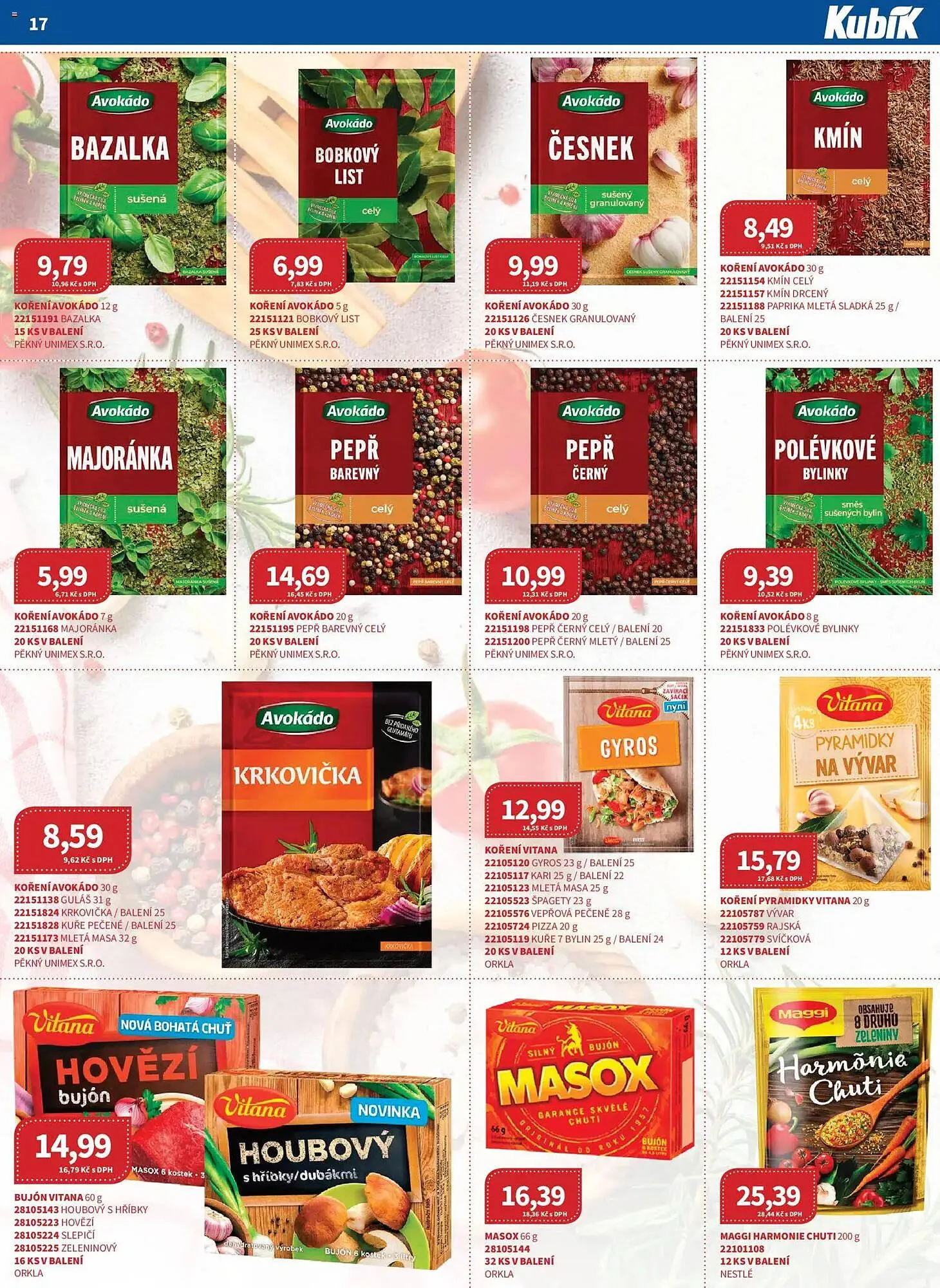Kubík potraviny leták - 1. dubna 30. dubna 2026 - Page 17