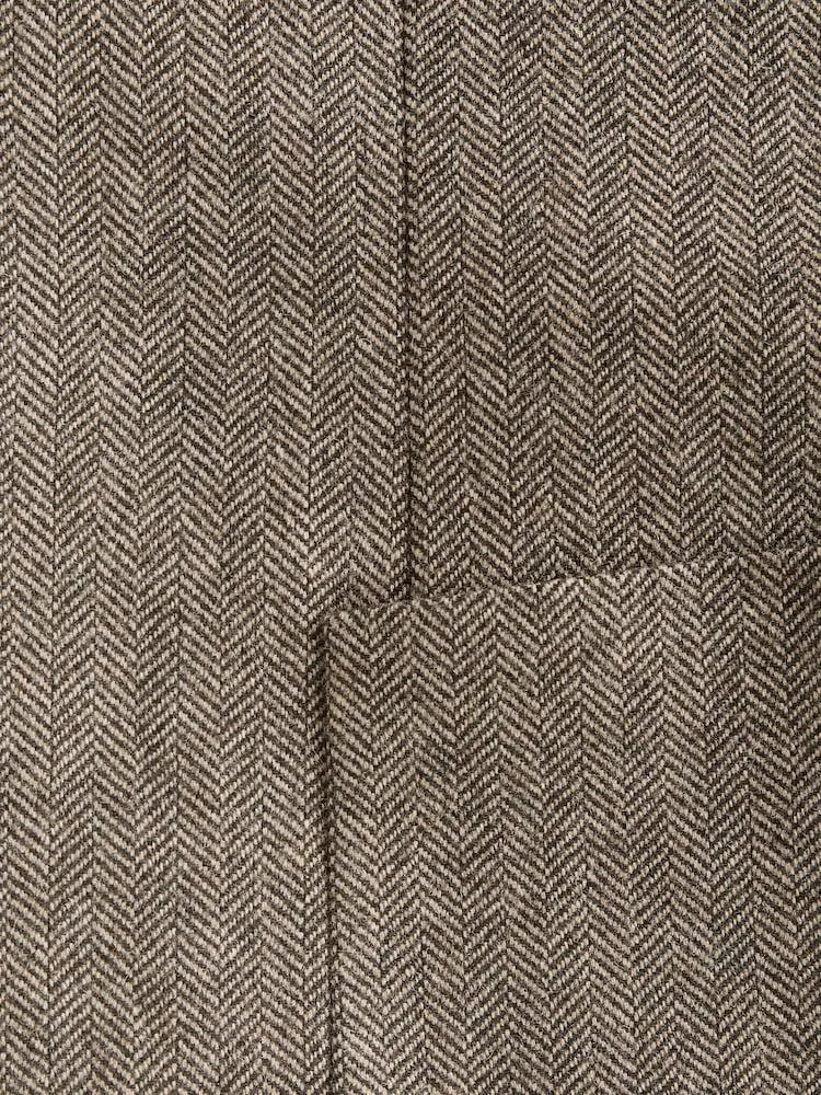 Šedobéžová - Klasicky padnoucí - Blejzr se vzorem rybí kosti a vysokým podílem vlny