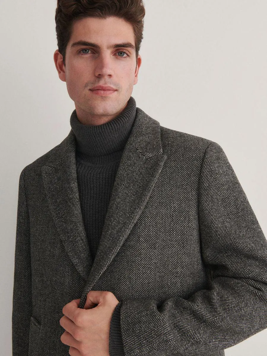 Palton cu adaos de lână