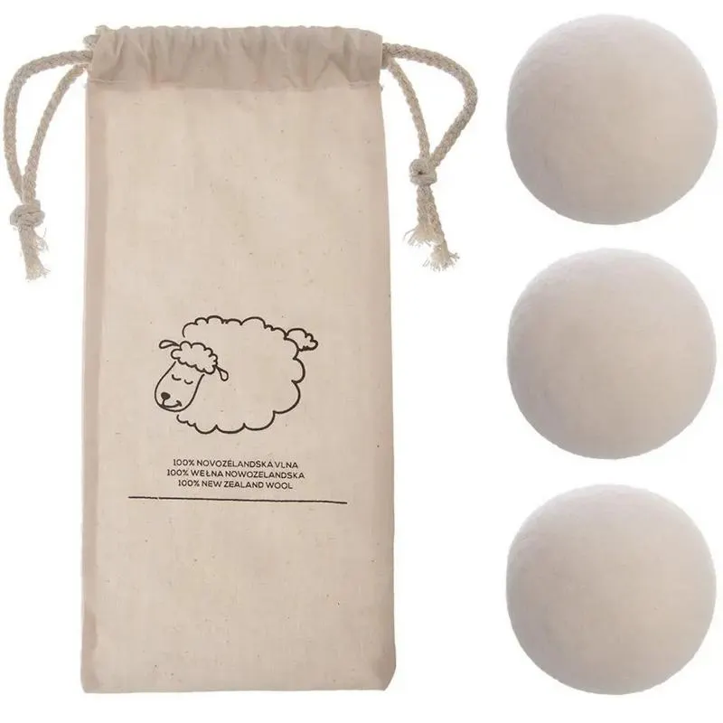 3x vlněný míček do sušičky 7cm + vak