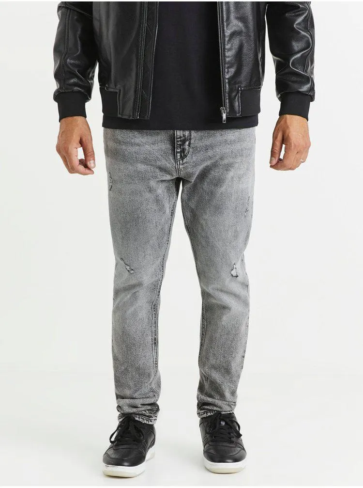 Šedé pánské džíny Celio Vocarrot3