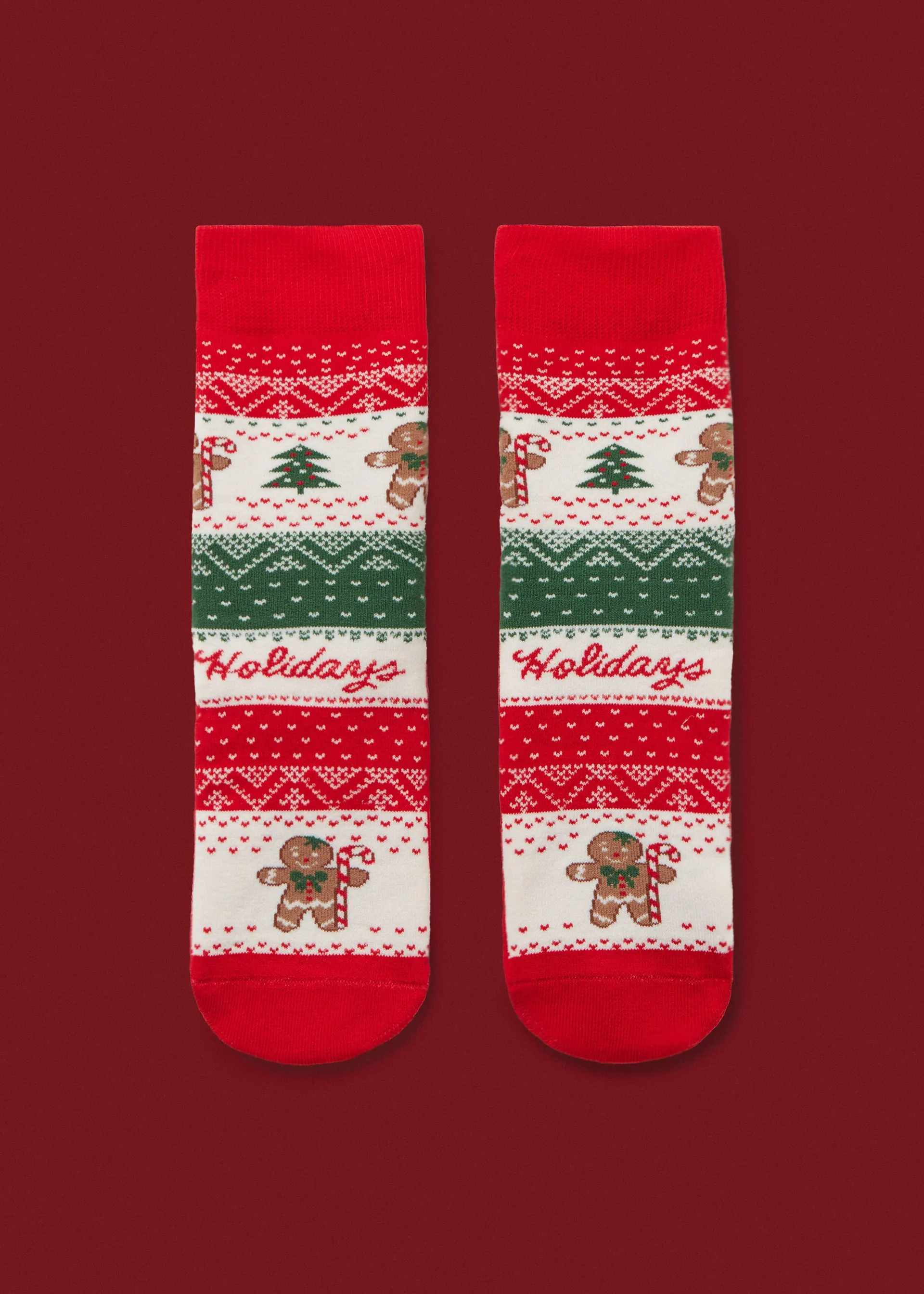 Pánské protiskluzové ponožky s vánočním motivem Family