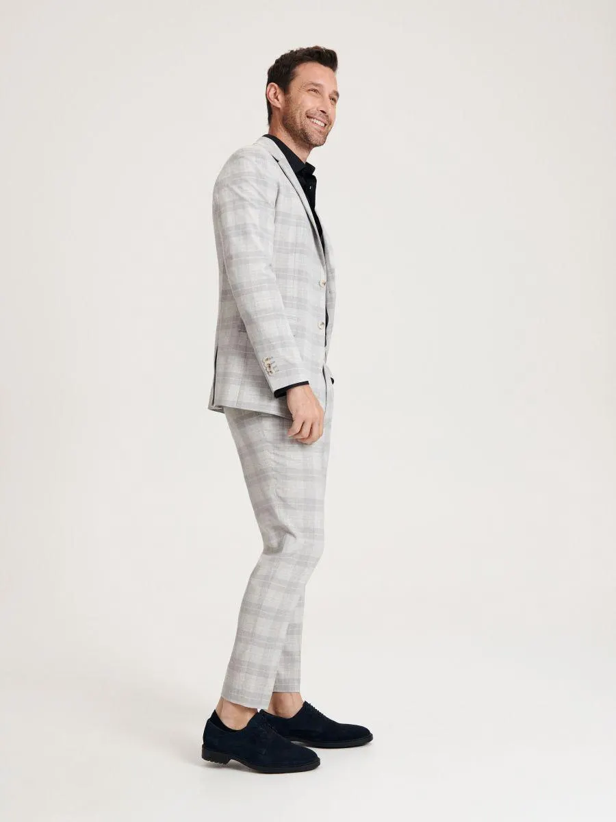 Kostkované kalhoty carrot