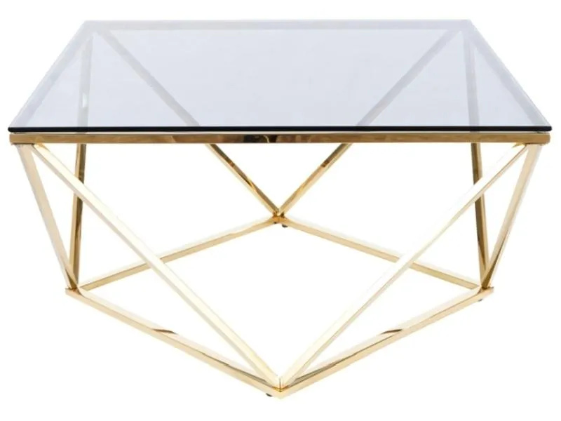 SILVER A konferenční stolek, zlatá