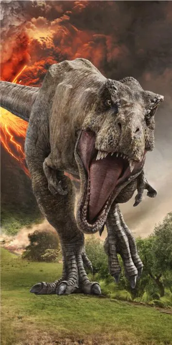 Dětská osuška JURSKÝ SVĚT Volcano 70x140 cm