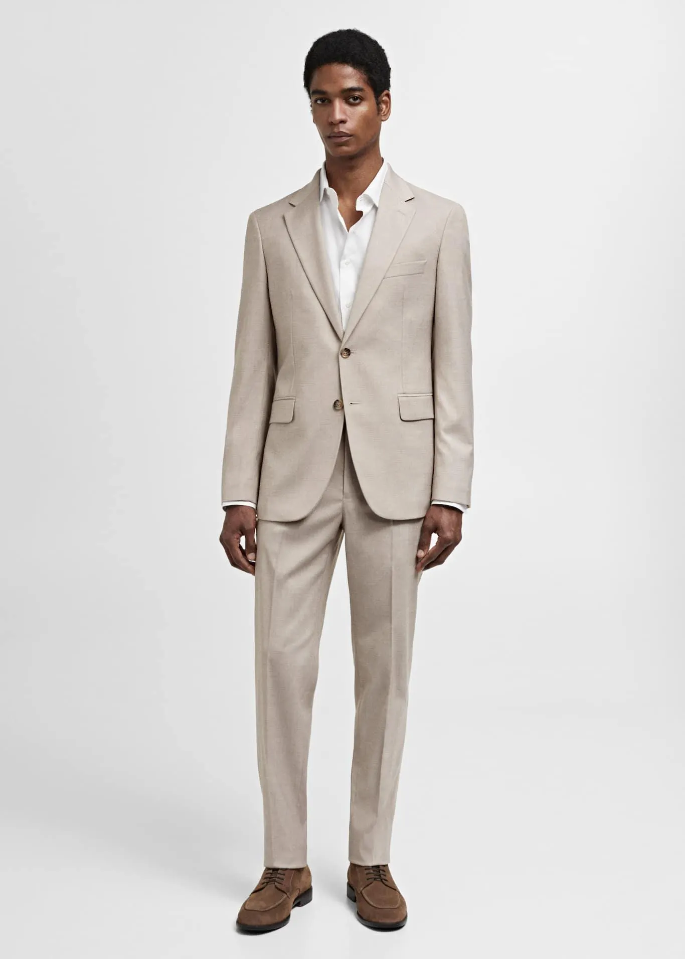 Pantalón traje slim fit tejido strech