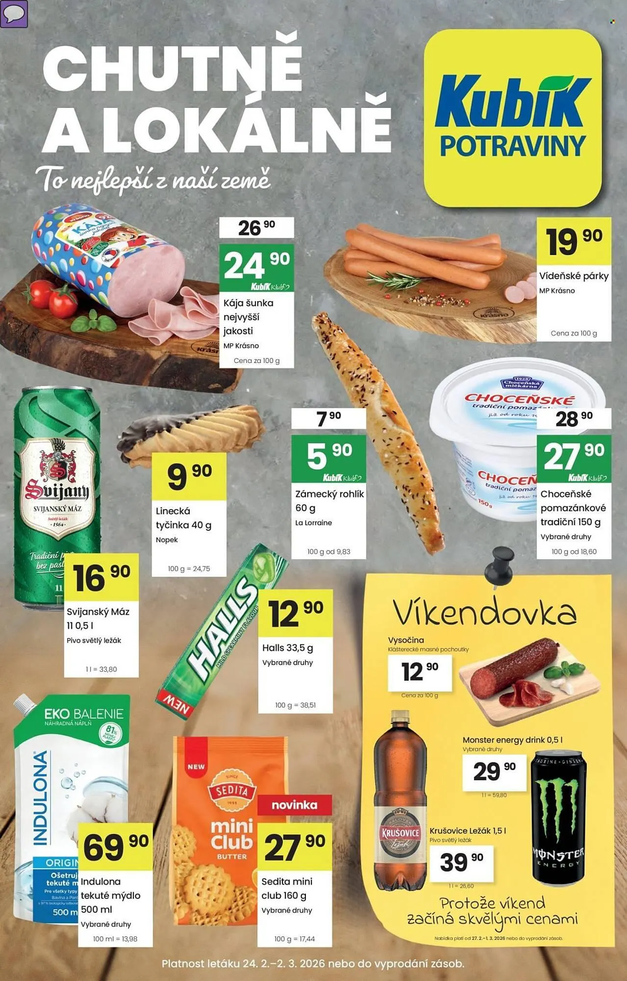 Kubík potraviny leták - 24. února 2. března 2026 - Page 1