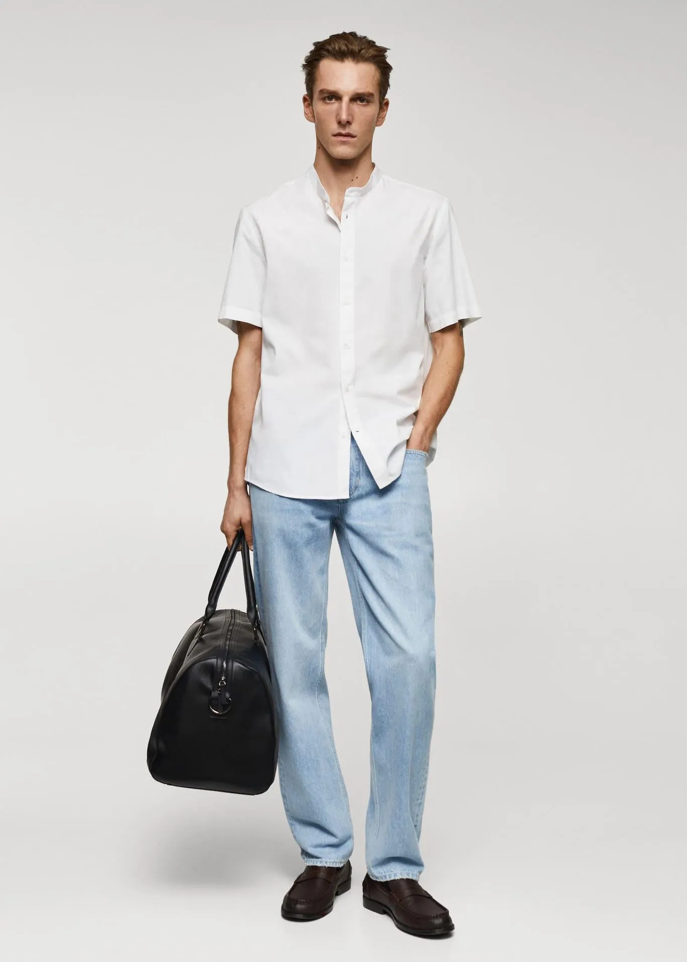 Košile classic fit se stojáčkem