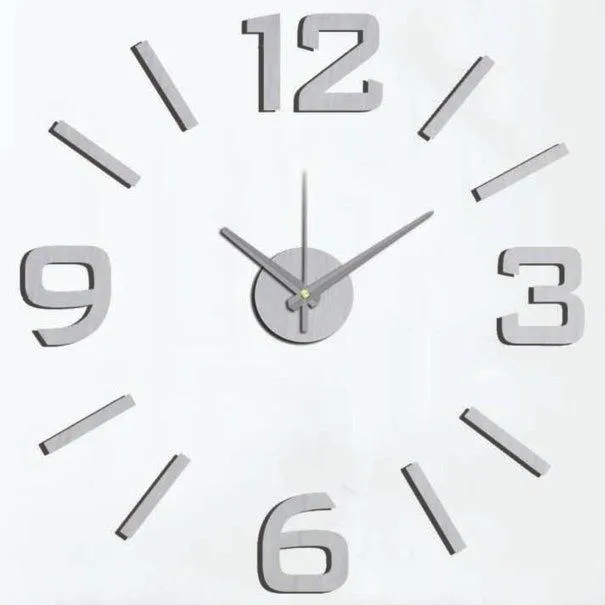 Nástěnné nalepovací hodiny GAMA stříbrná